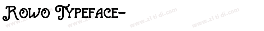 Rowo Typeface字体转换